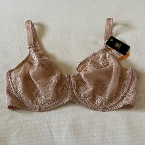 New WACOAL Lace Underwire Bra in Blush Pink Lace, Style 855297, 36DD, NWT